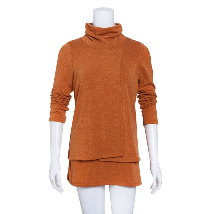 Women Longer Turtleneck Layering Tunic made of soft Jersey Mune Fashion