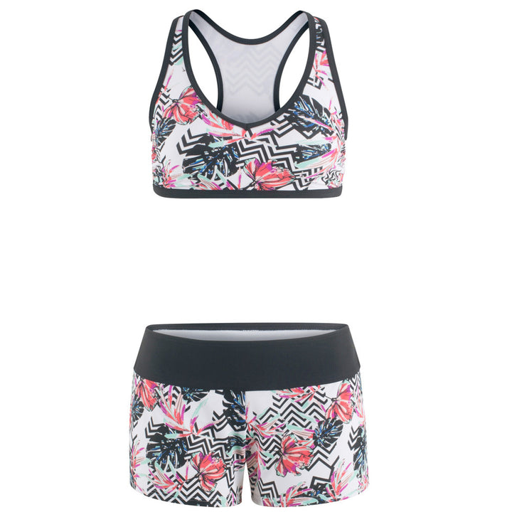 Women's Sport Bikini Set with Stylish Crop Top and Shorts Mune Fashion