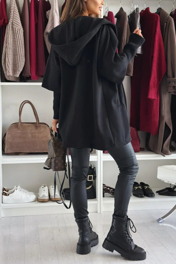 Mune | Color Loose Bag Hooded Jacket with Long Sleeves