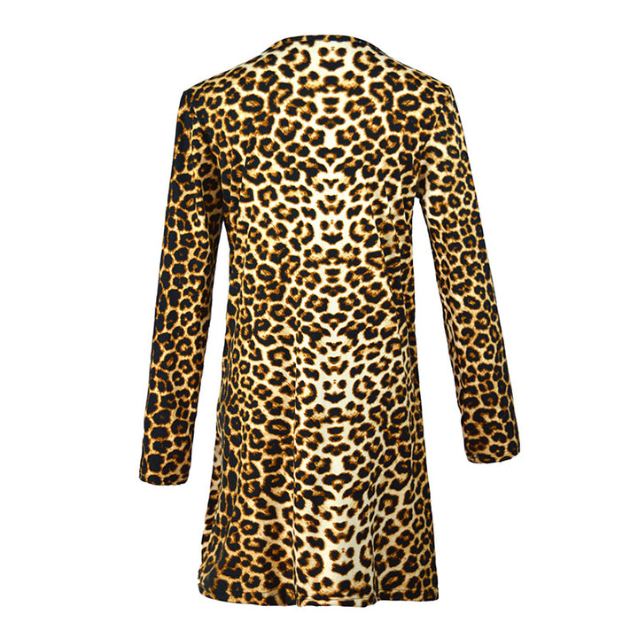 Women Loose Swing Dress with Round Neck, A-Line & Long Sleeves Mune Fashion