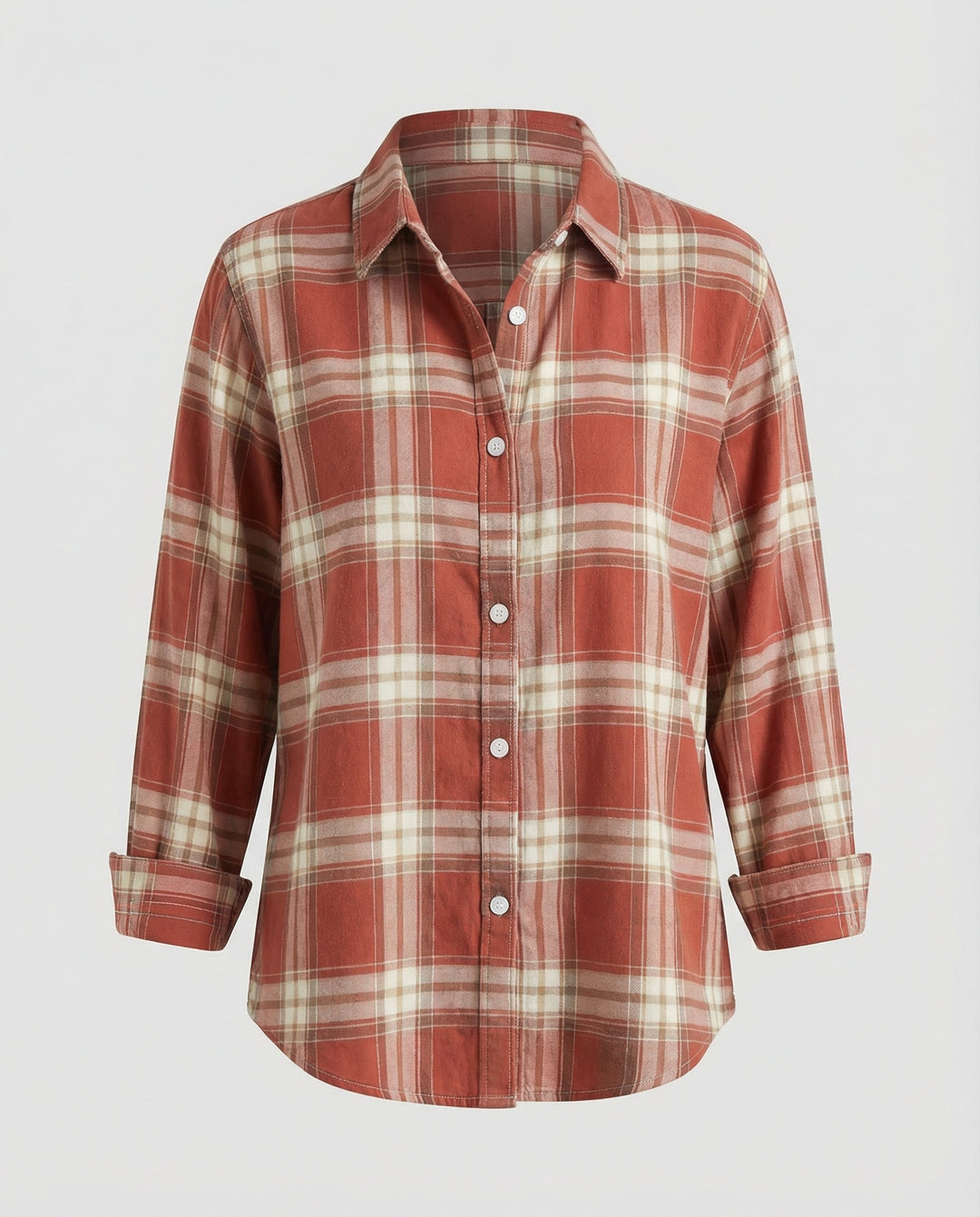 Women's Checked Pattern Shirt Blouse