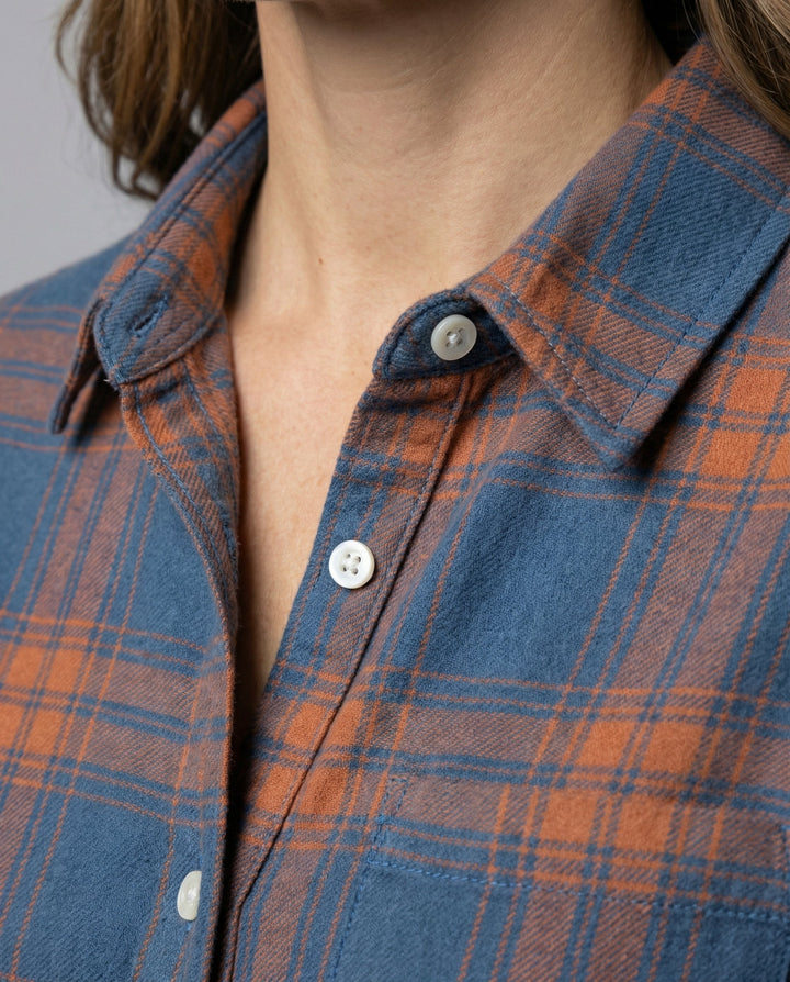 Women's Checked Pattern Shirt Blouse