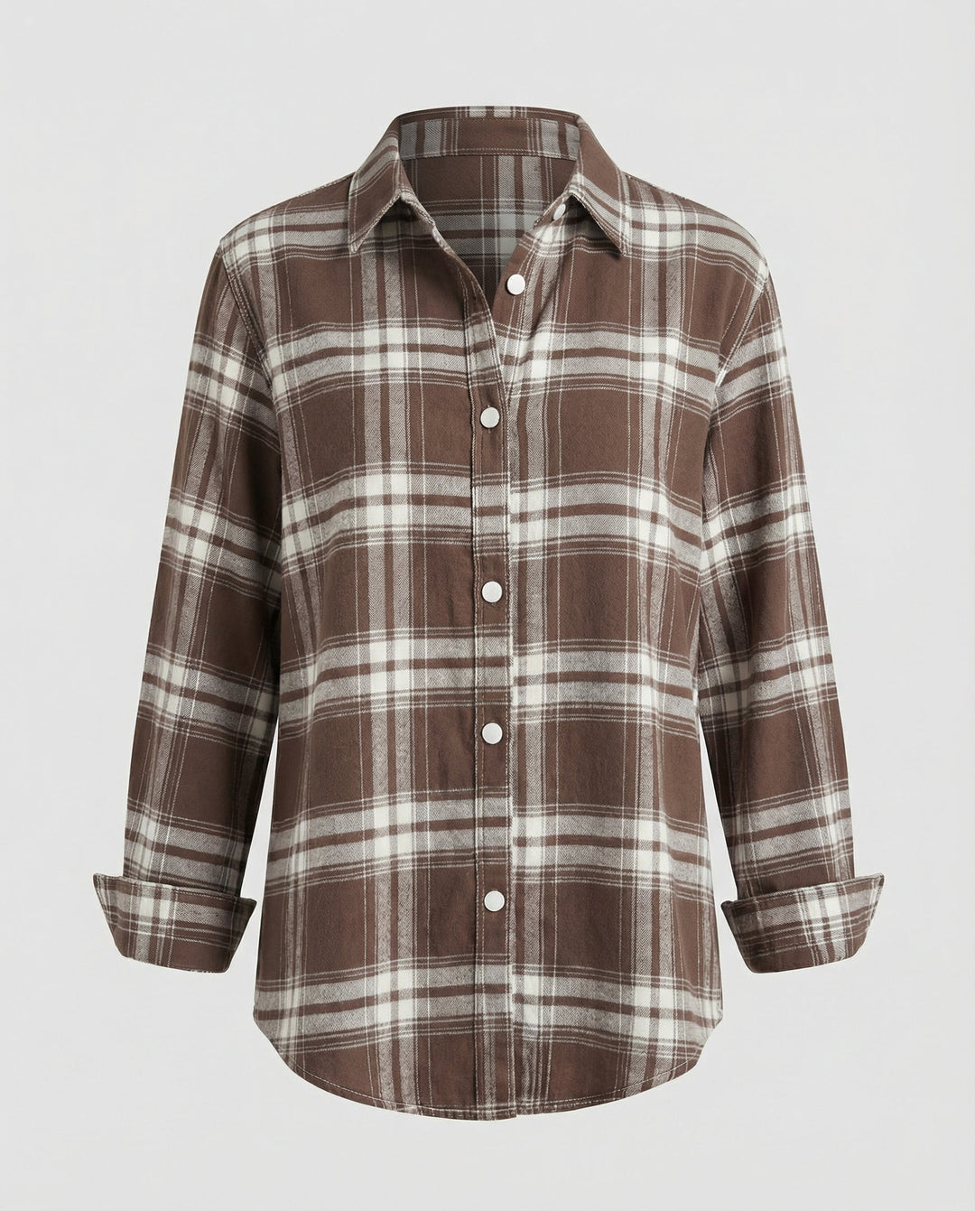 Women's Checked Pattern Shirt Blouse
