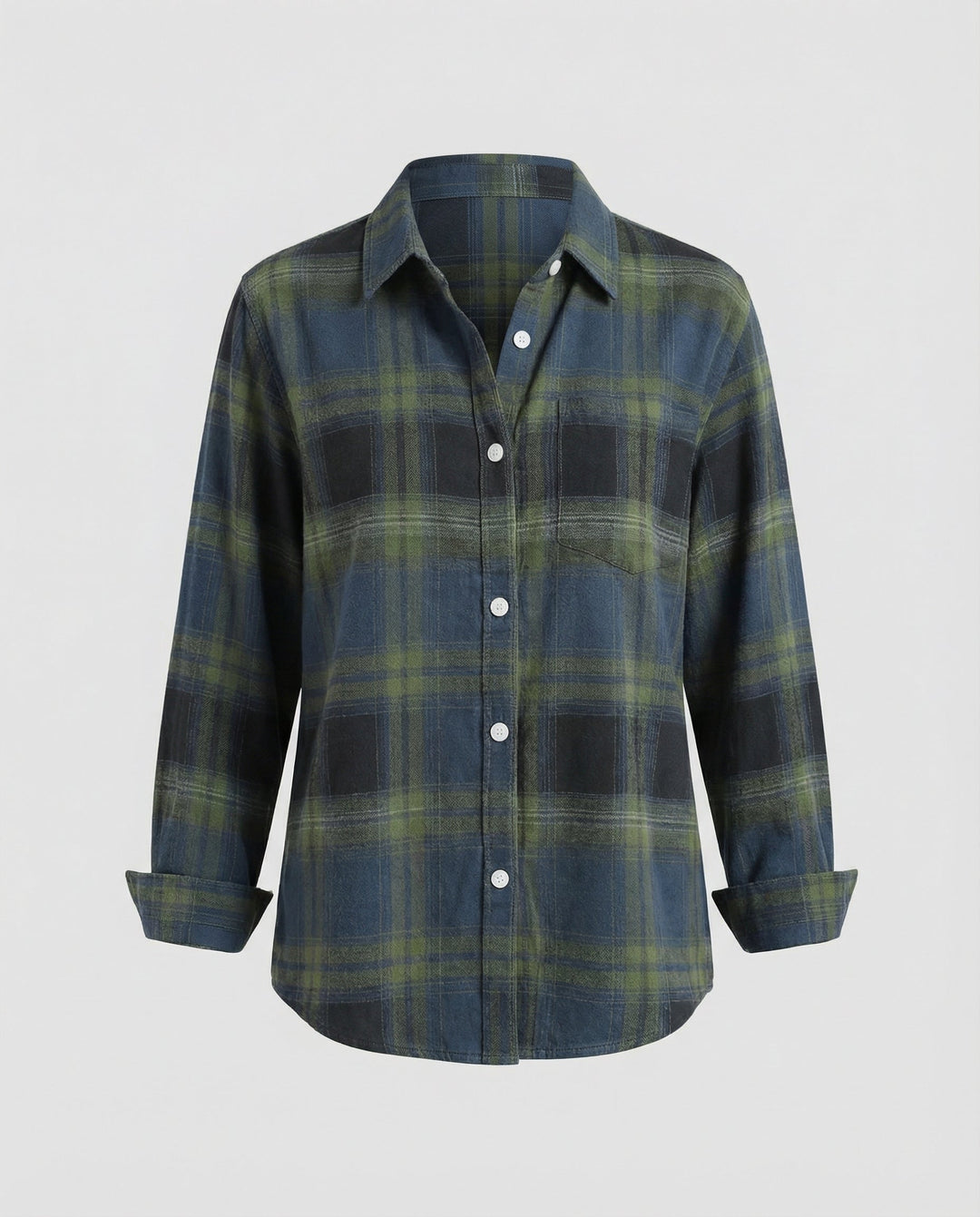 Women's Checked Pattern Shirt Blouse