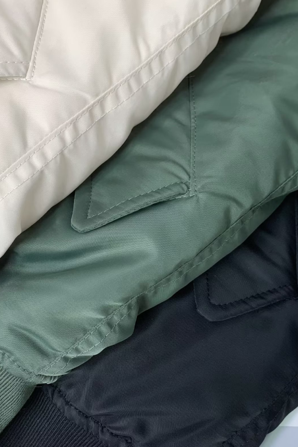 Mune | Collar Thickened One-Sided Flight Jacket Baseball Jacket