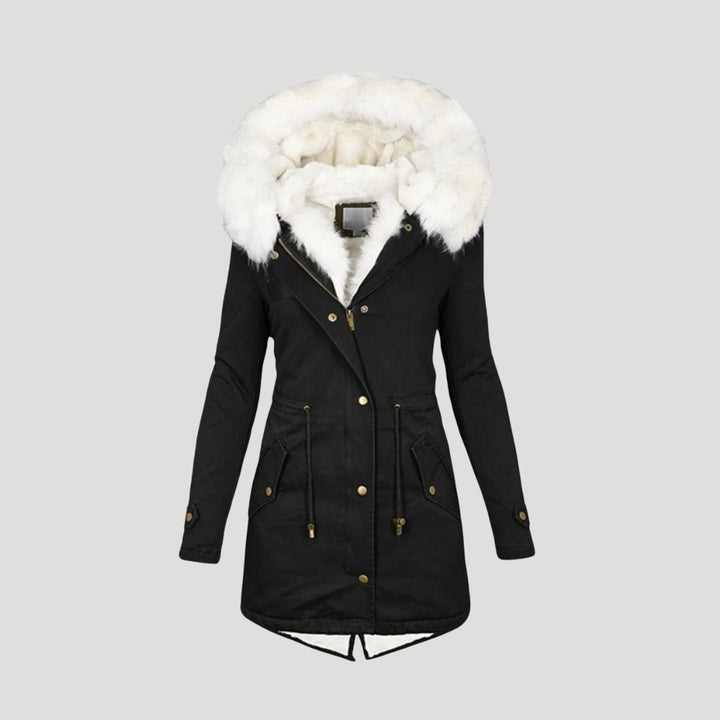 Mune | Women's long parka jacket with faux fur hood winter jacket
