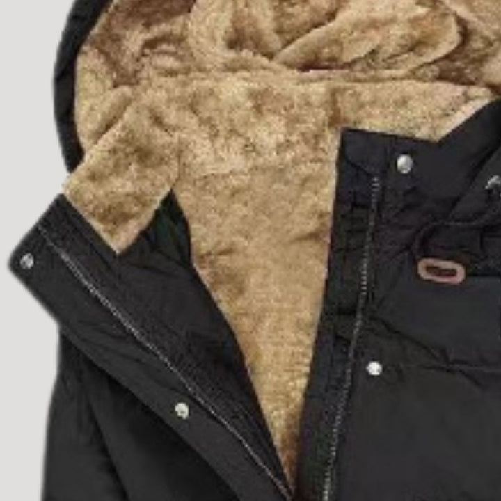 Mune | Women's long waterproof hooded coat made of faux fur for winter