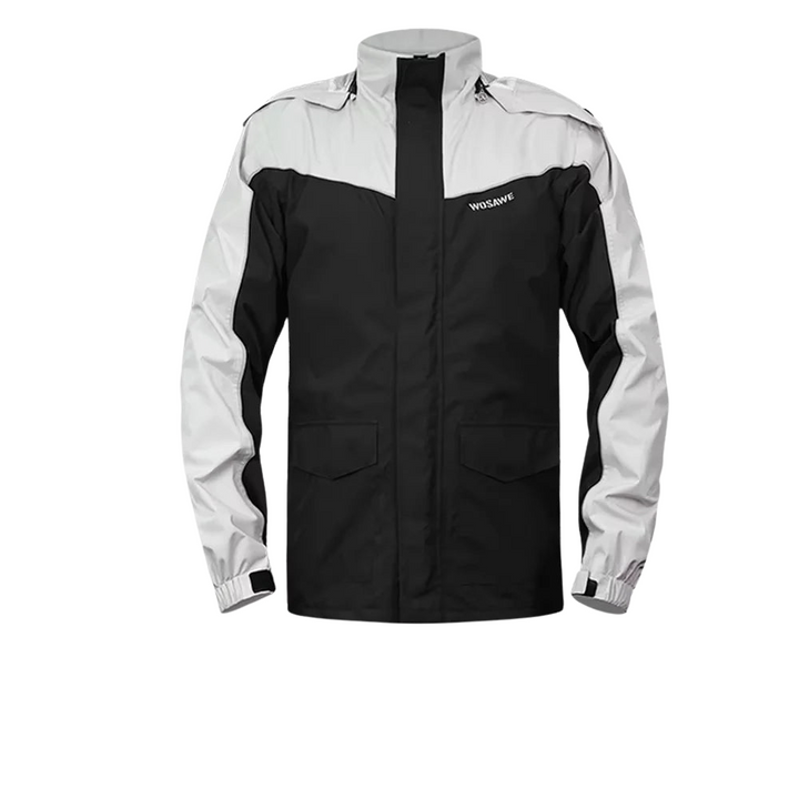 Mune | Men's Motorcycle Rain Jacket Waterproof - Reflective Black/Green S-2XL