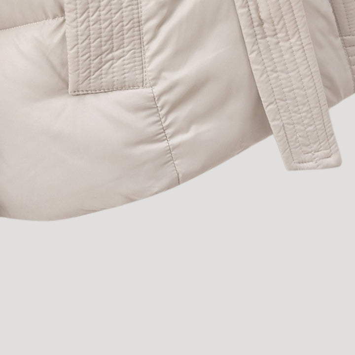 Mune | Women's Winter Puffer Jacket with Hood and Belt