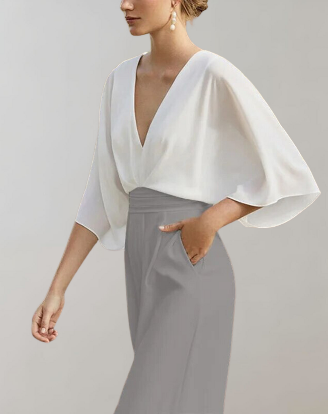 Casual romper with wide leg