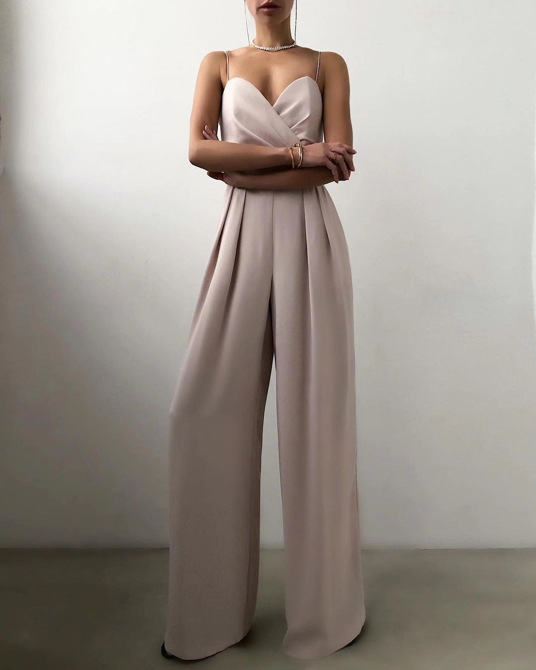 Mune | Women's Elegant Flowing Jumpsuit with Spaghetti Straps for Festive Occasions