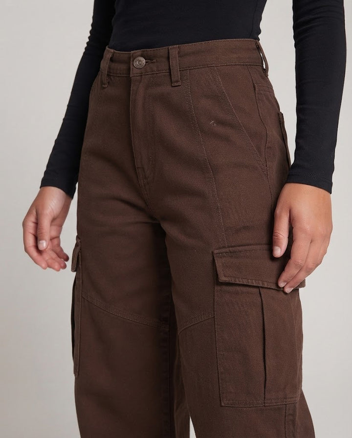 Women Baggy Cargo Pants with extremely wide leg and high waistband Mune Fashion