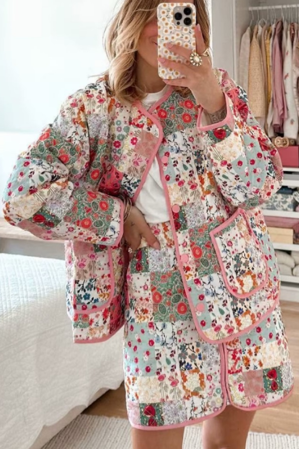 Mune | Cotton Jacket + Vest + Skirt Set