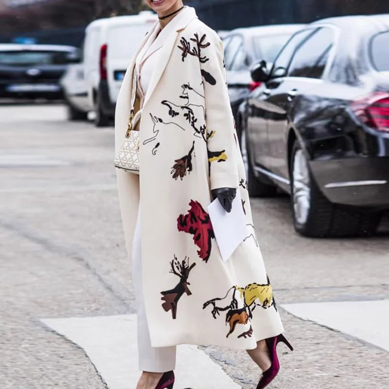 Mune | Elegant Women's Cardigan Long Coat with Stylish Patterns for Casual Elegance