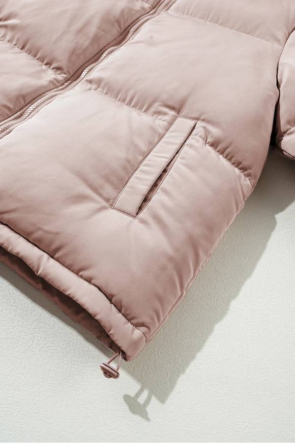 Mune | Pink Full Zip Quilted Puffer Jacket