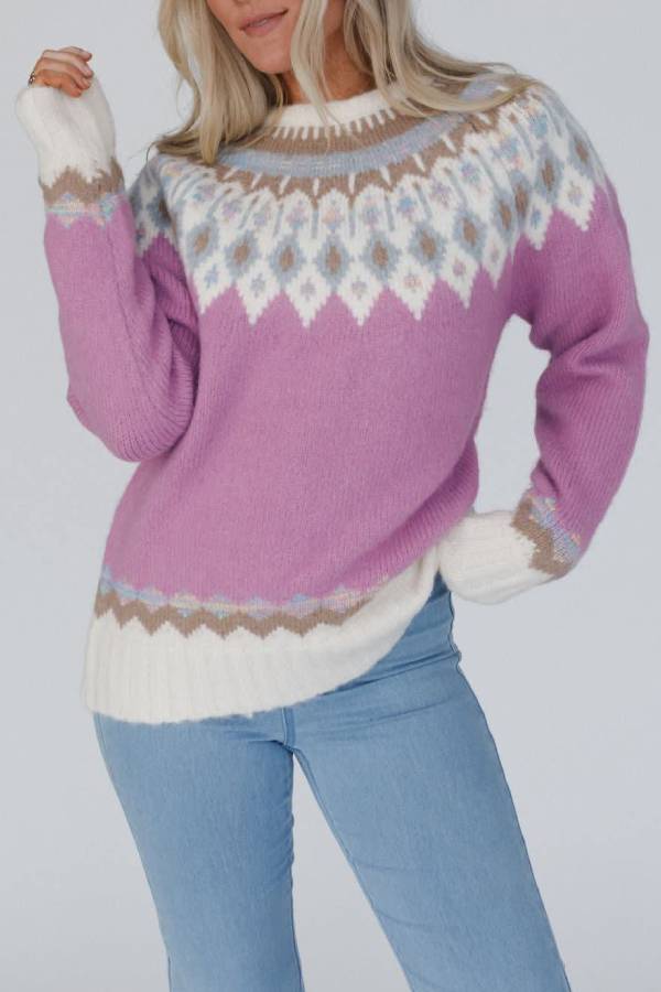 Mune | Christmas Thickened Round Neck Long Sleeve Knitted Sweater