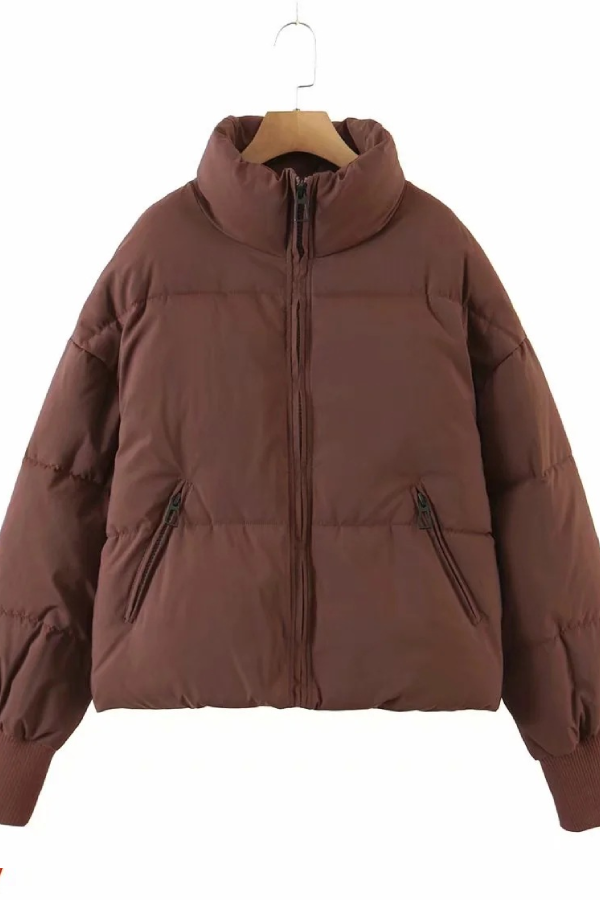 Mune | Collar Zipper Pocket Thick Warm Cotton Jacket