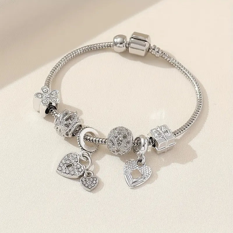 Mune Fashion Stylish bracelet with rhinestones and flowers