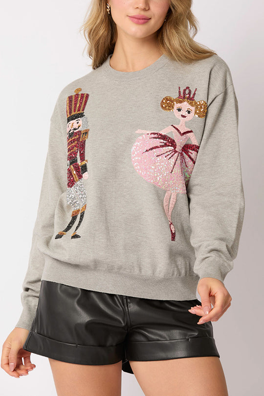 Mune | Christmas Soldier Sequin Fashion Casual Sweatshirt