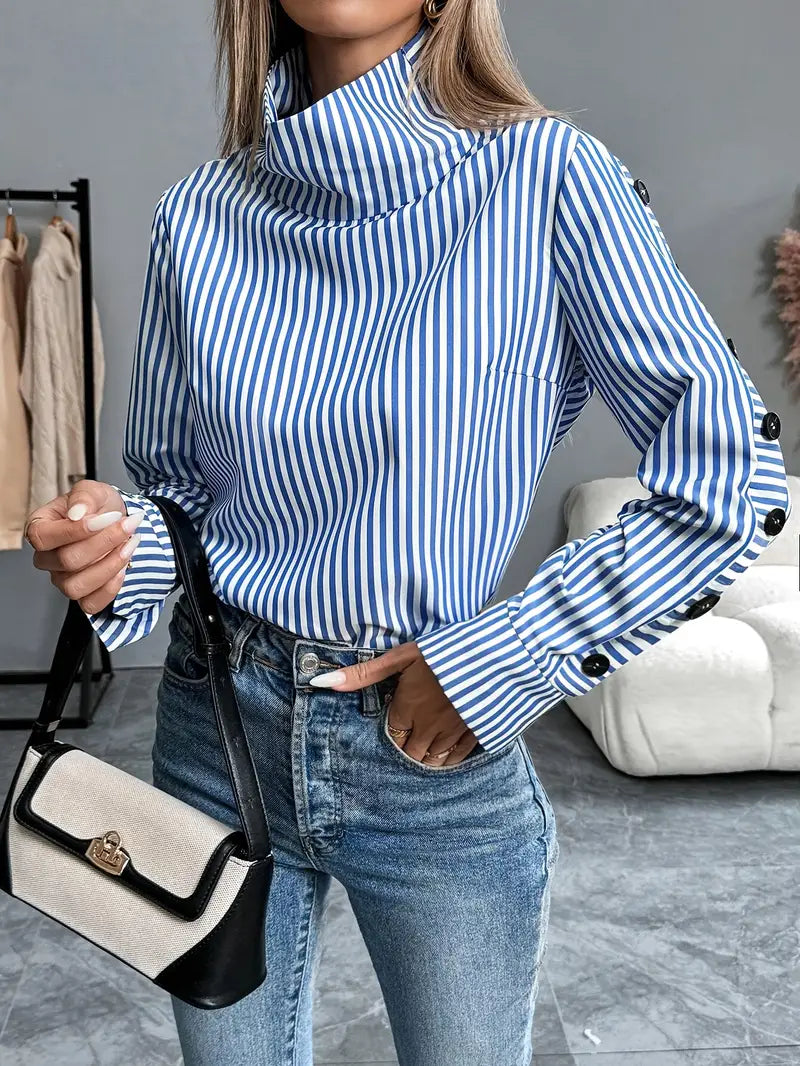 Mune Fashion | Stylish Striped Cotton Blouse
