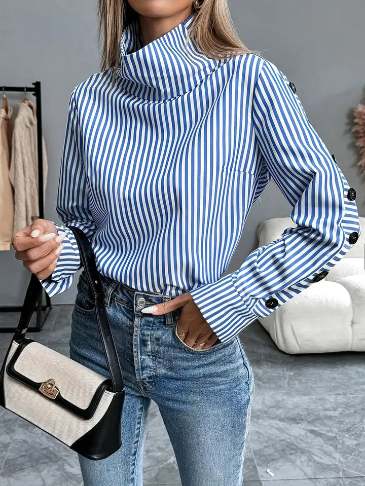 Mune Fashion | Stylish Striped Cotton Blouse