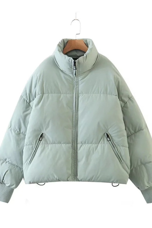 Mune | Collar Zipper Pocket Thick Warm Cotton Jacket