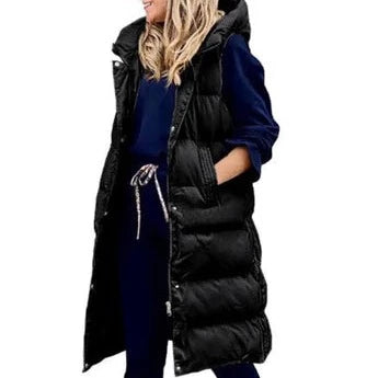 Mune | Hooded Long Vest Casual Fashion Single-Breasted Jacket