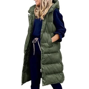 Mune | Hooded Long Vest Casual Fashion Single-Breasted Jacket