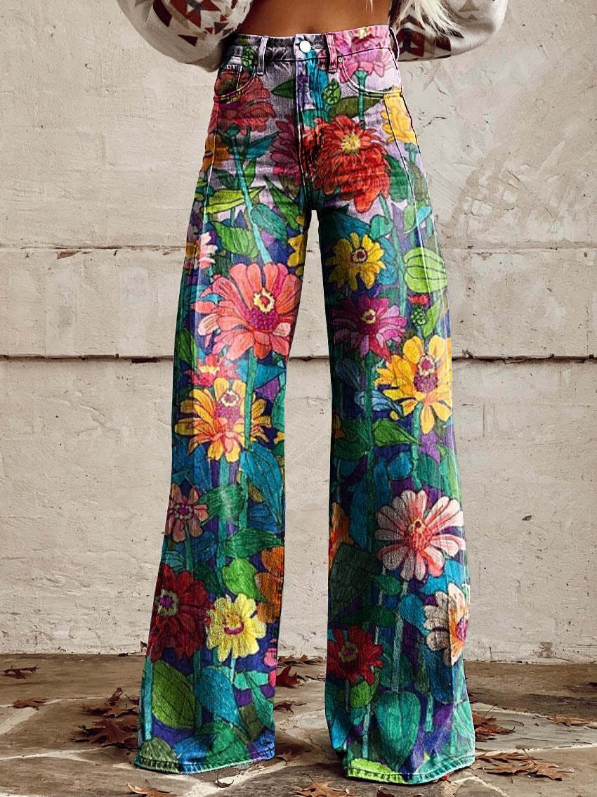 Mune Fashion | Stylish jeans with floral pattern