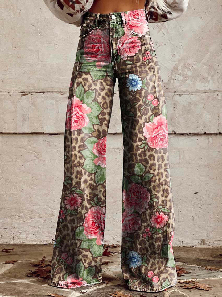 Mune Fashion | Stylish jeans with floral pattern