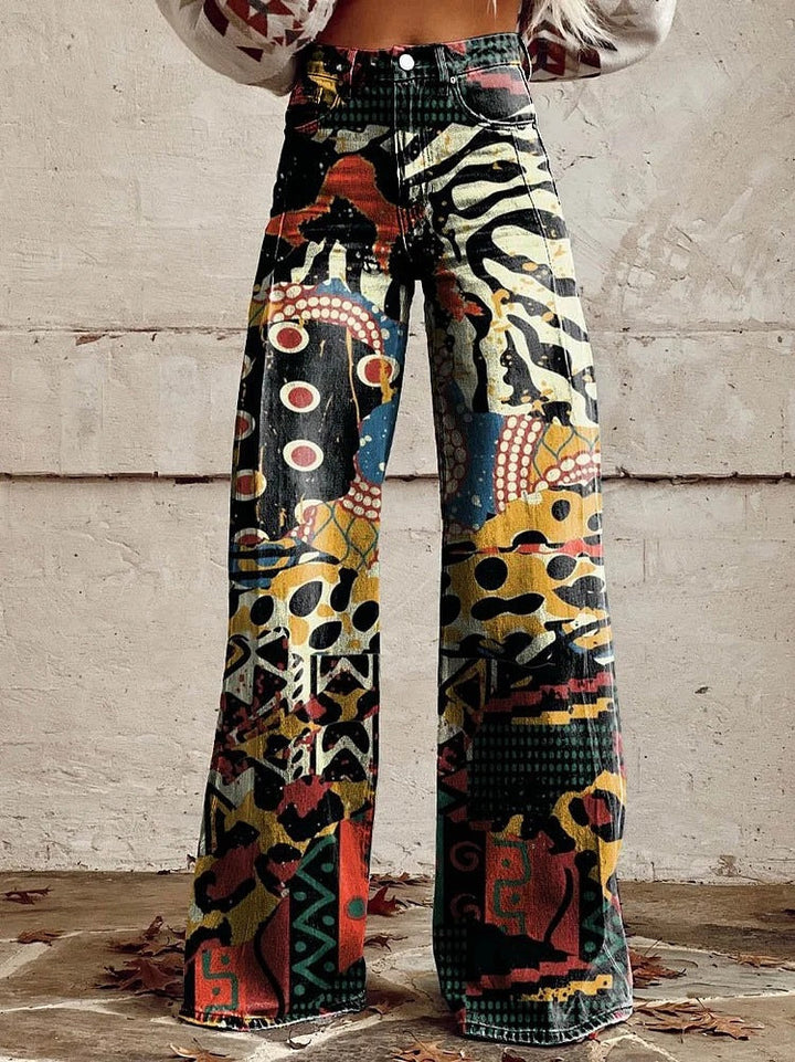 Mune Fashion | Floral Wide-Leg Jeans