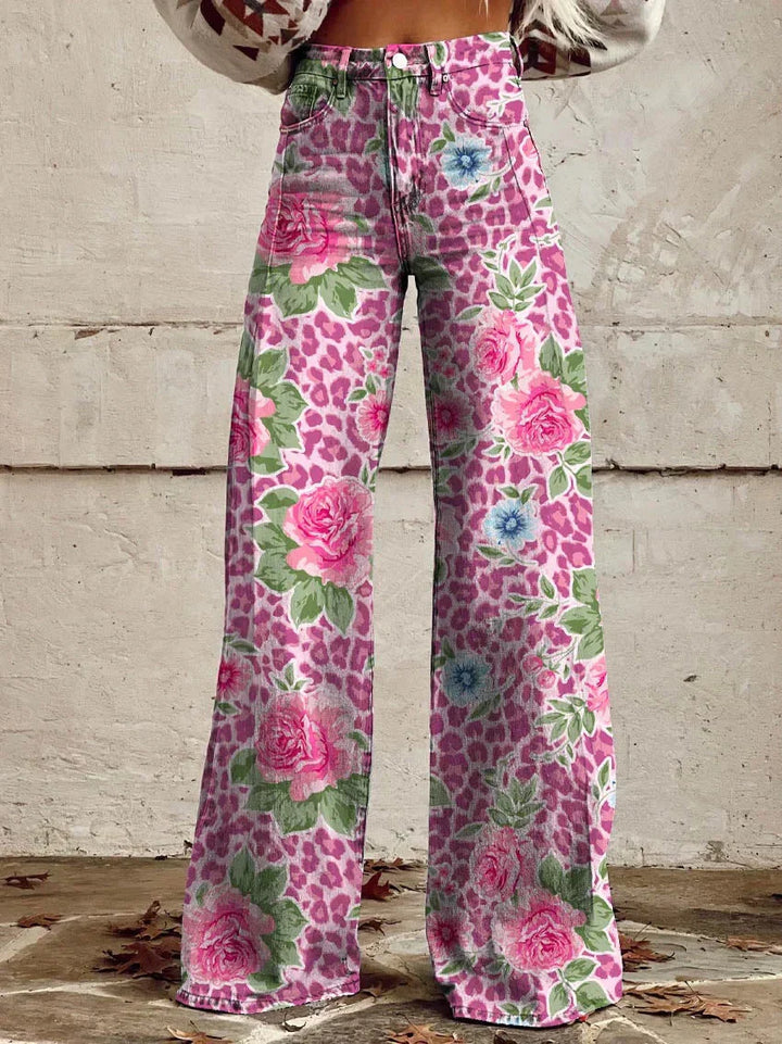 Mune Fashion | Floral Wide-Leg Jeans