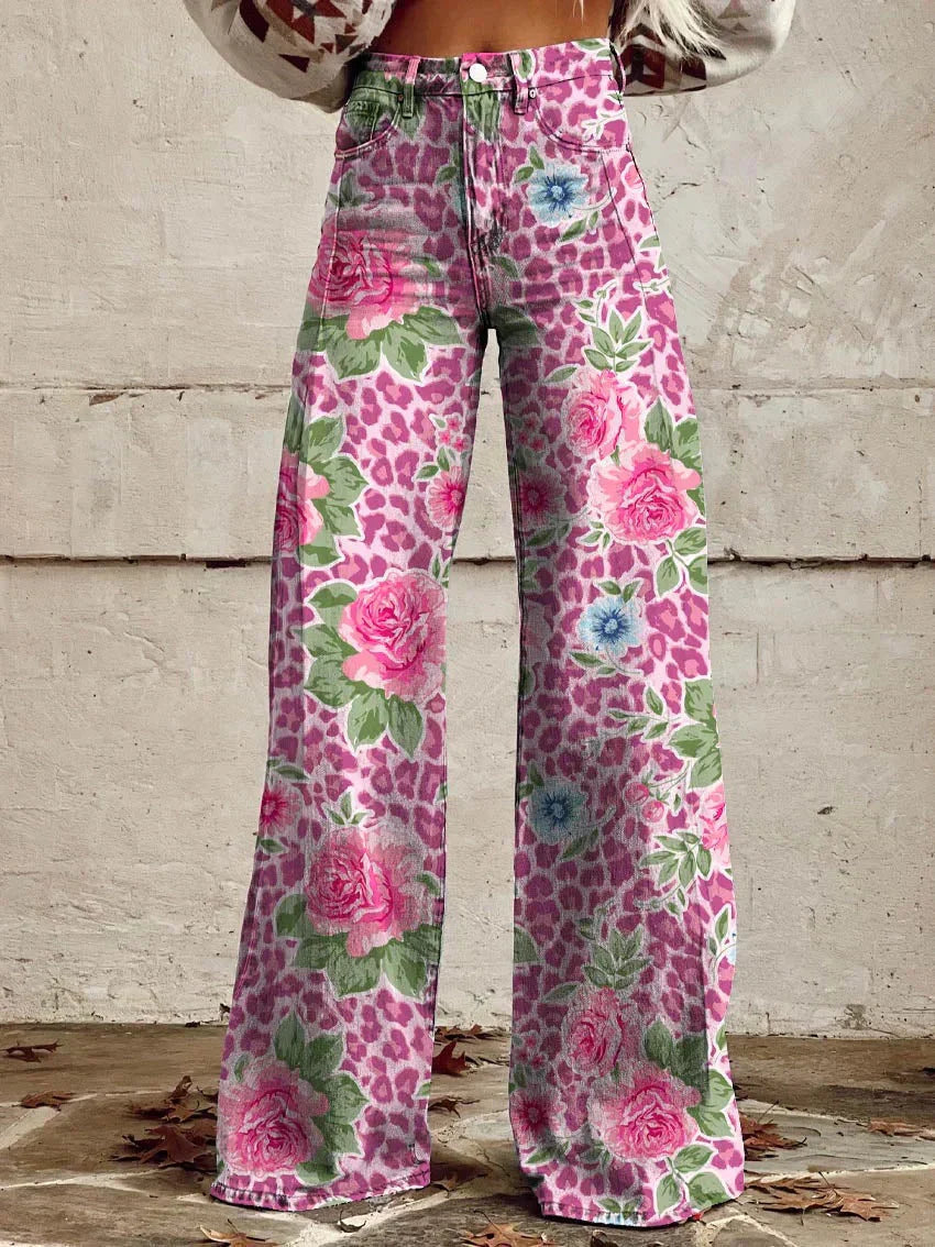 Mune Fashion | Stylish jeans with floral pattern