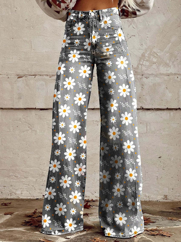 Mune Fashion | Stylish jeans with floral pattern