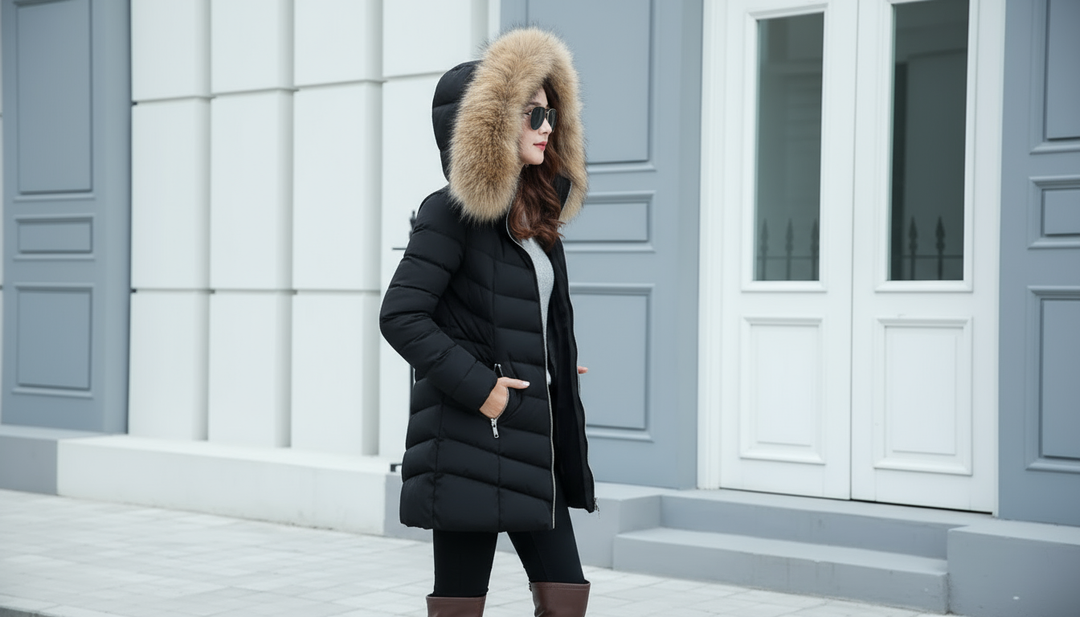 Mune | Down jacket with fur collar - Warm winter jacket