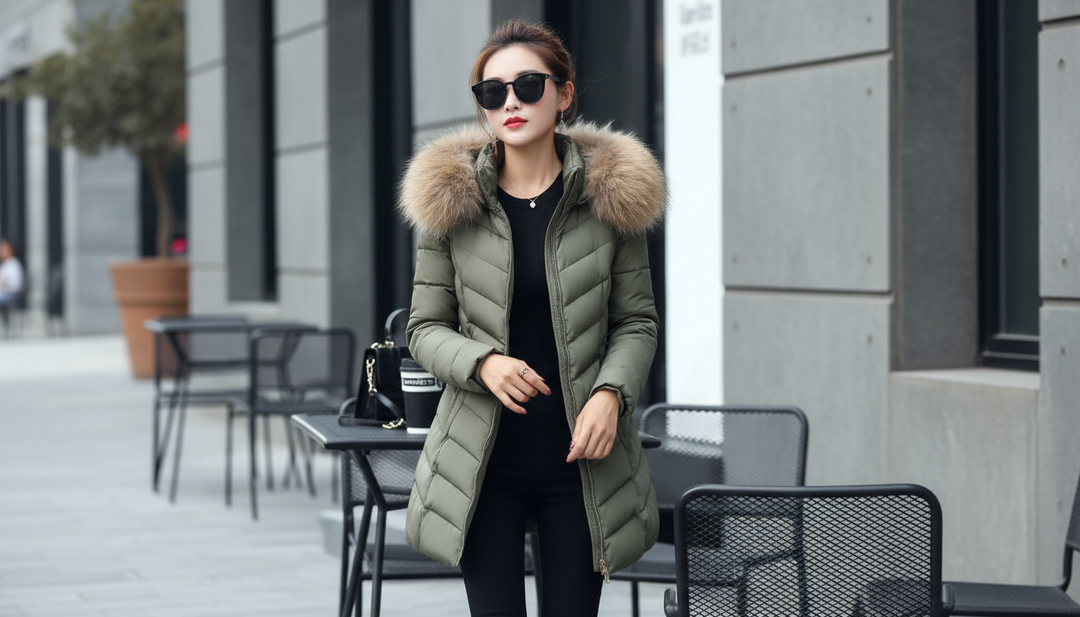 Mune | Down jacket with fur collar - Warm winter jacket