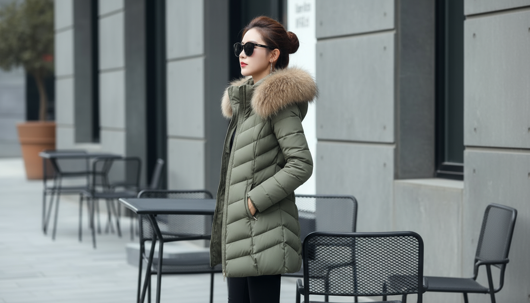 Mune | Down jacket with fur collar - Warm winter jacket