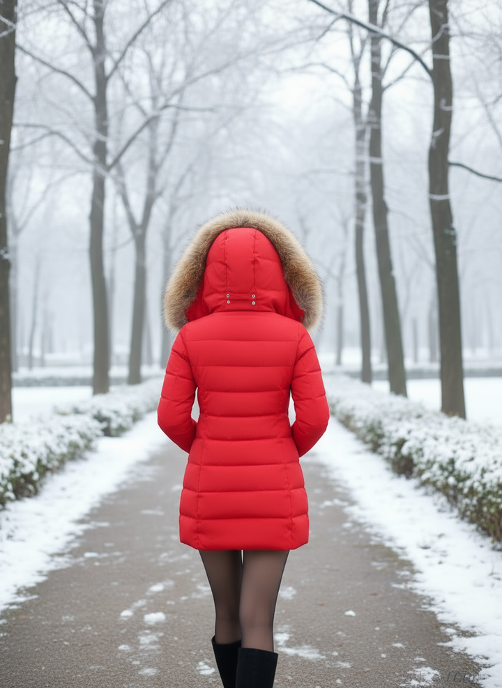 Mune | Down jacket with fur collar - Warm winter jacket