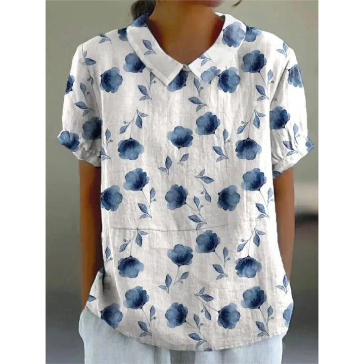 Casual women's shirt with floral print