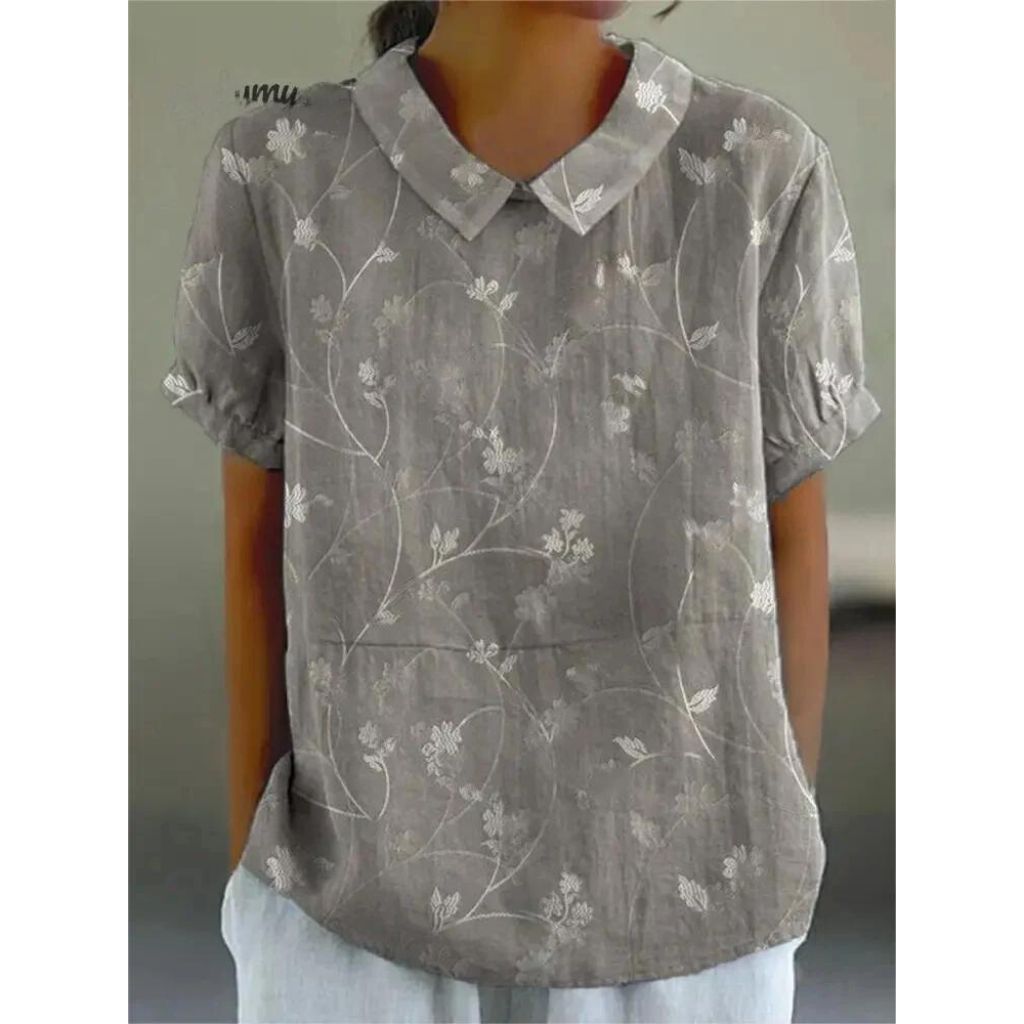Casual women's shirt with floral print