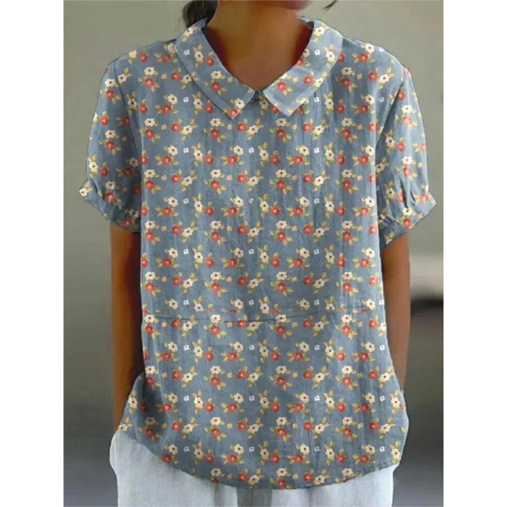 Casual women's shirt with floral print