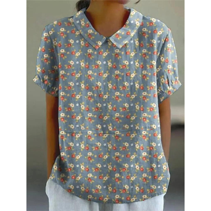Casual women's shirt with floral print