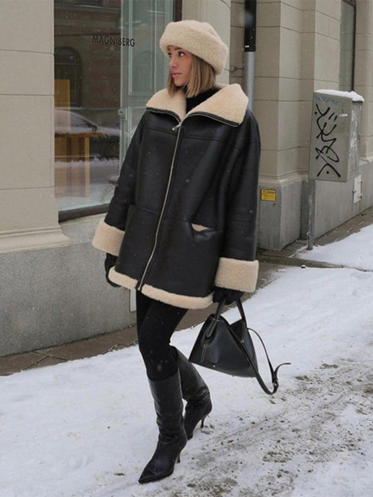 Mune | Women's Warm Winter Jacket with Fur Collar and Soft Lining