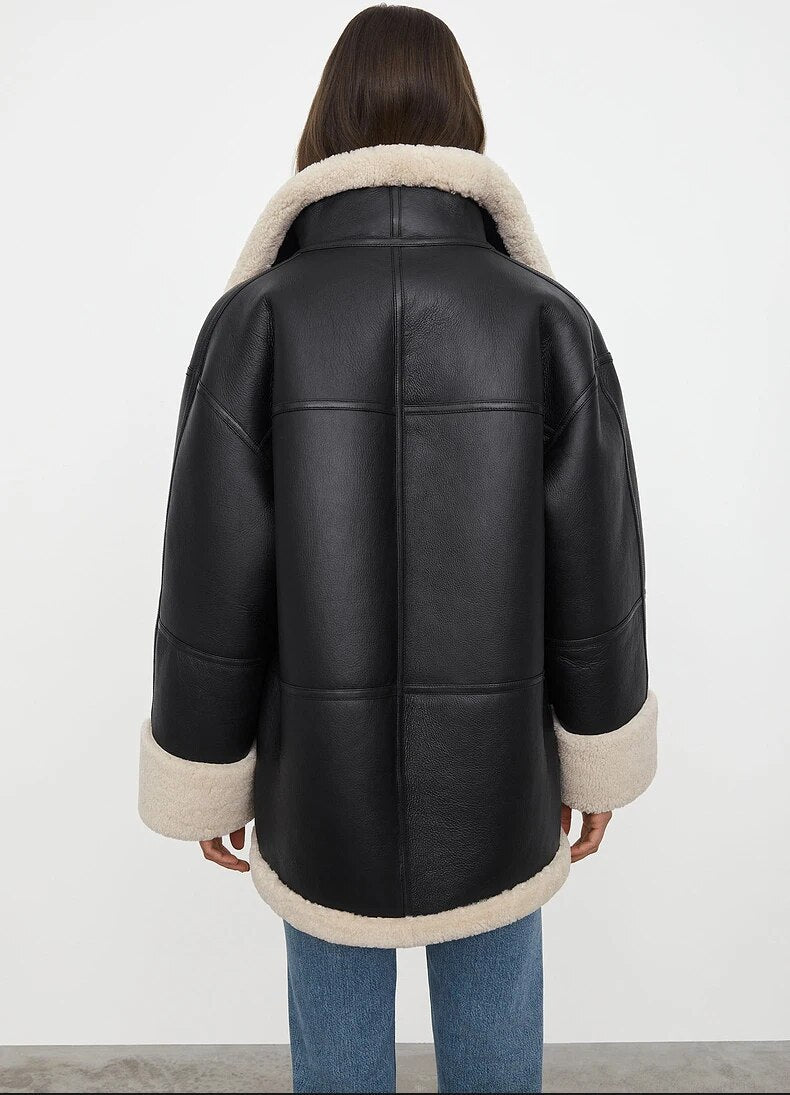 Mune | Women's Warm Winter Jacket with Fur Collar and Soft Lining