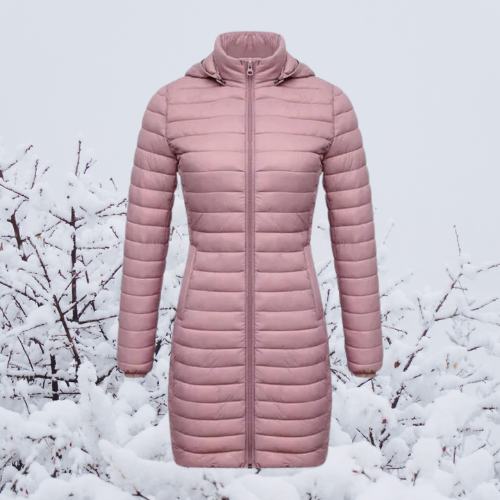 Mune | Women's Long Warm Padded Winter Jacket with Hood