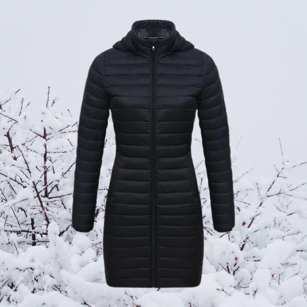 Mune | Women's Long Warm Padded Winter Jacket with Hood