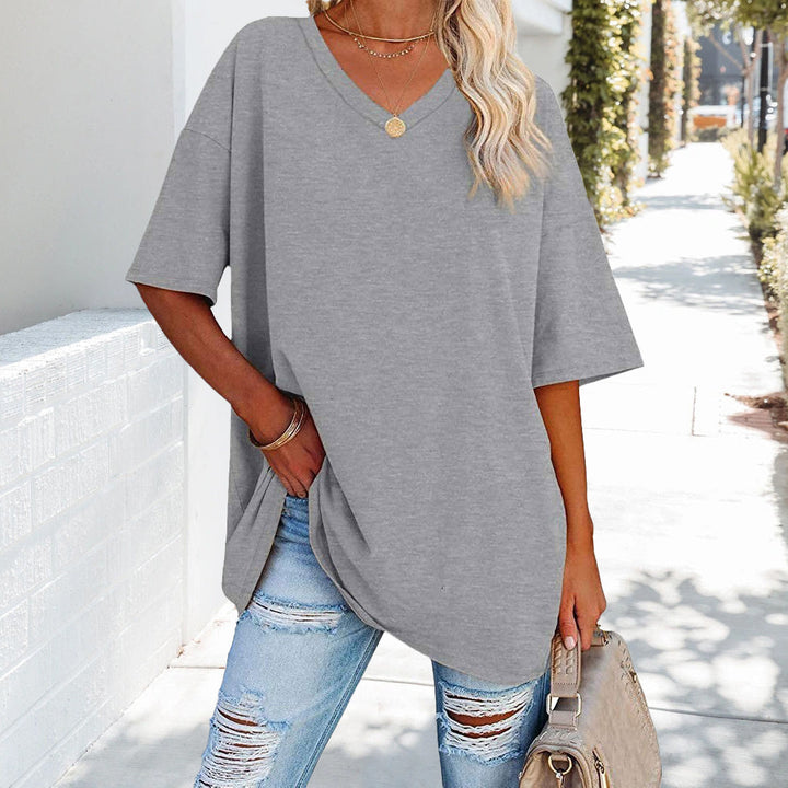 Mune Fashion | Solid New Women's Cotton T-Shirt with V-Neck