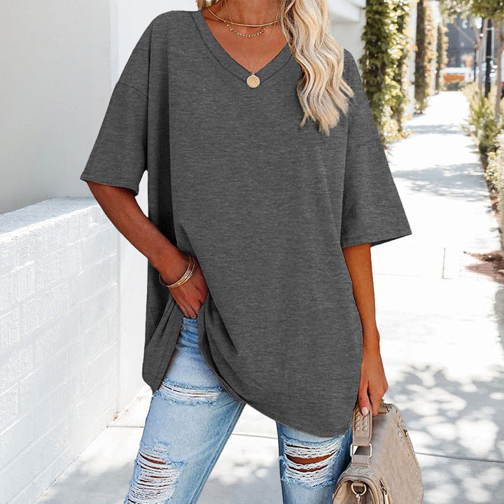 Mune Fashion | Solid New Women's Cotton T-Shirt with V-Neck