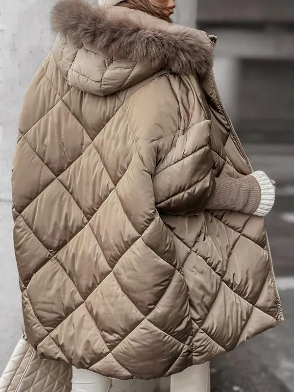 Mune | Women's Winter Jacket with Long Sleeves and Fur Collar