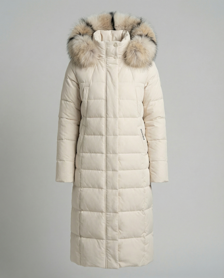 Padded women's down coat
